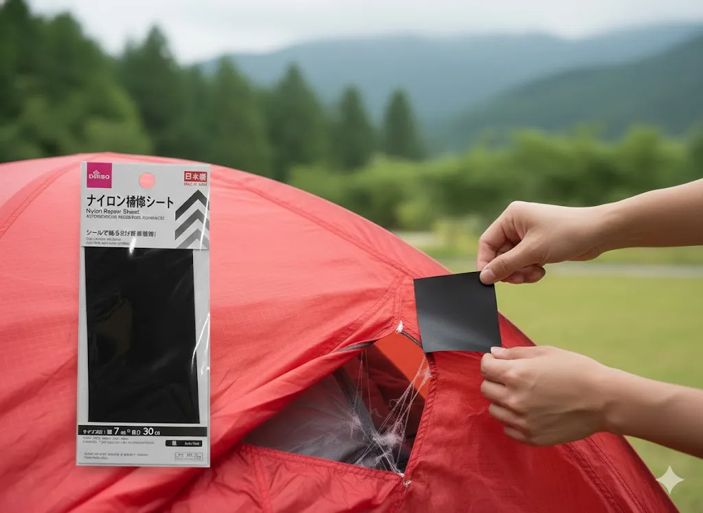 ダイソーのナイロン補修シート透明はどこで買える？売り場や洗濯可否を調査