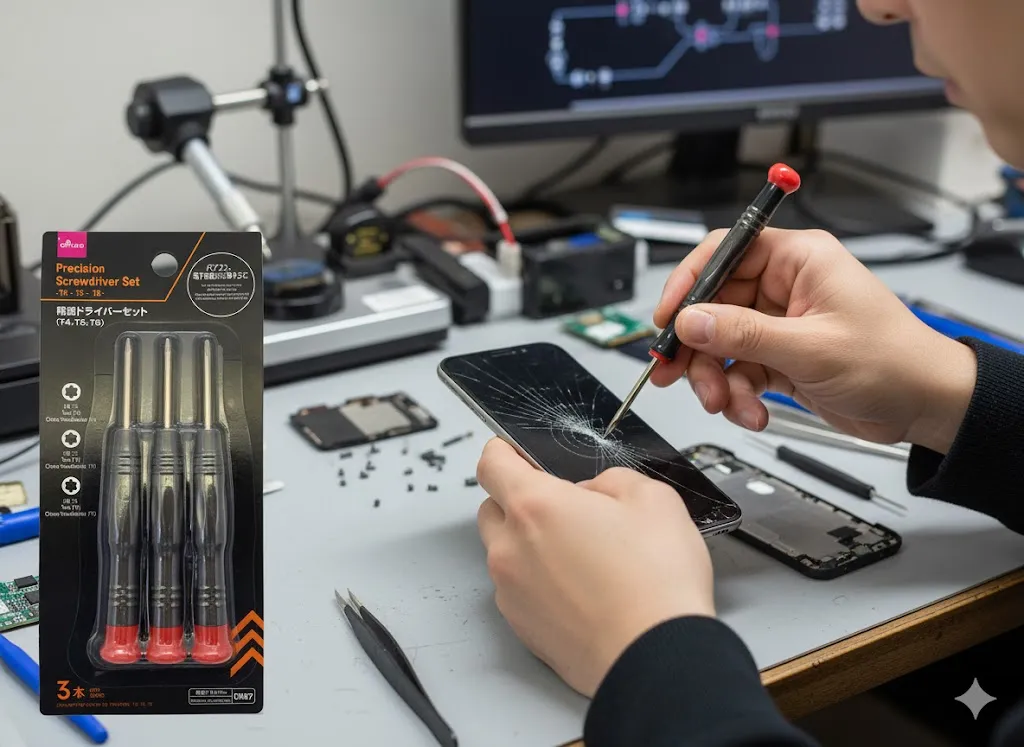 星型ドライバーは100均のどこで売ってる？ダイソーT8等代用可