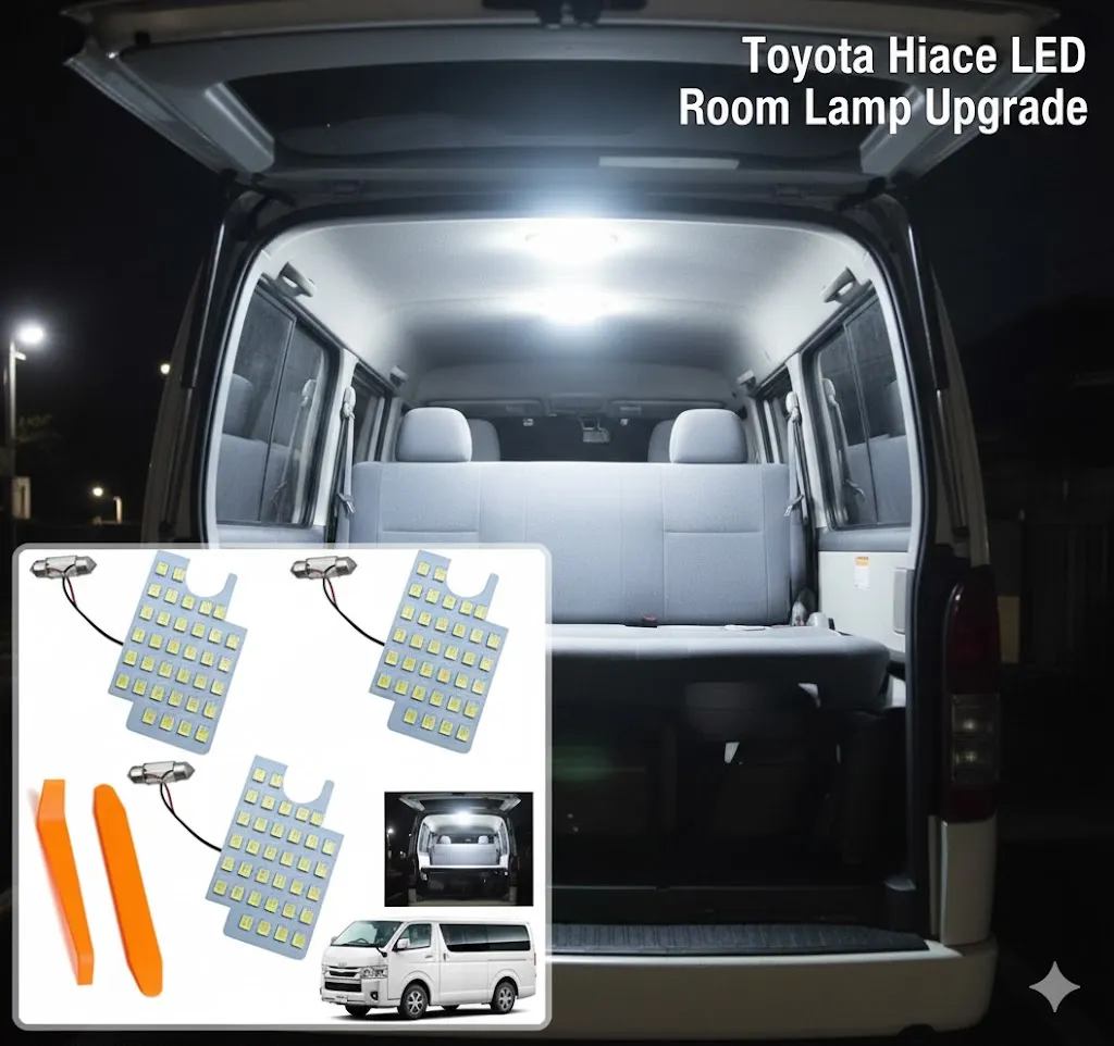 ハイエースLEDルームランプおすすめランキング！最強の明るさの室内灯