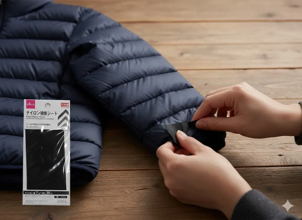 ダイソーのダウンジャケット補修シートで穴を修理！どこで買える？