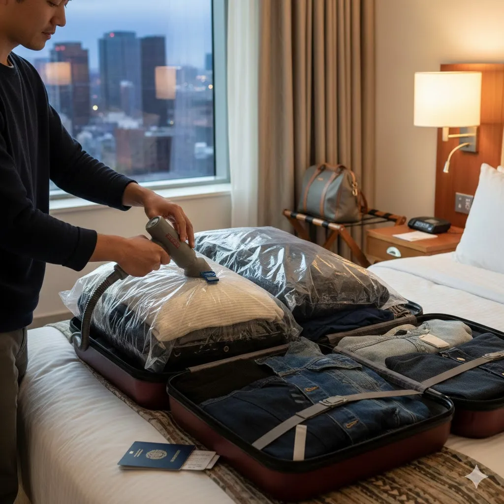 ダイソー旅行用圧縮袋どこで売ってる？売り場や衣類圧縮袋の口コミ